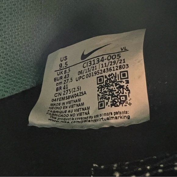 Nike Force Zoom Trout 7 Black White Baseball Cleats - Picture 7 of 8